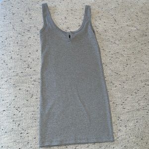 pacsun kendall + kylie heather grey bodycon v cut dress